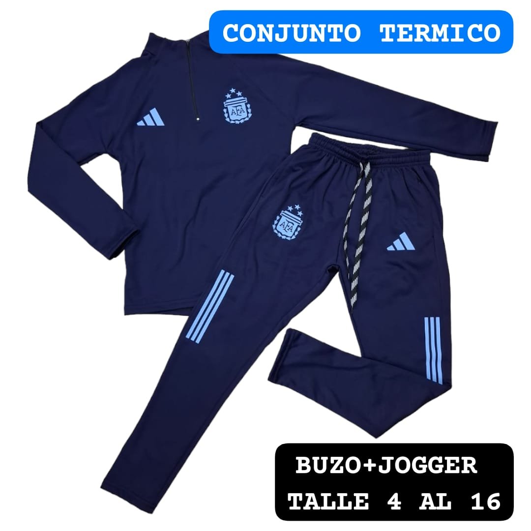 Conjunto térmico infantil azul